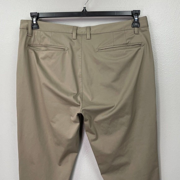 Rhone Commuter Pants Mens 36 Straight Leg Khaki Tan 36x28 Lightweight Stretch - Picture 7 of 12